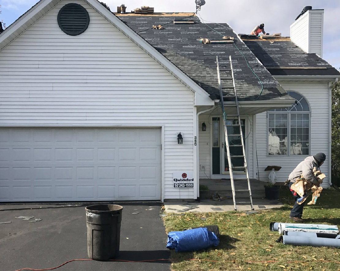 Professional roof replacement by CJ Whiteford