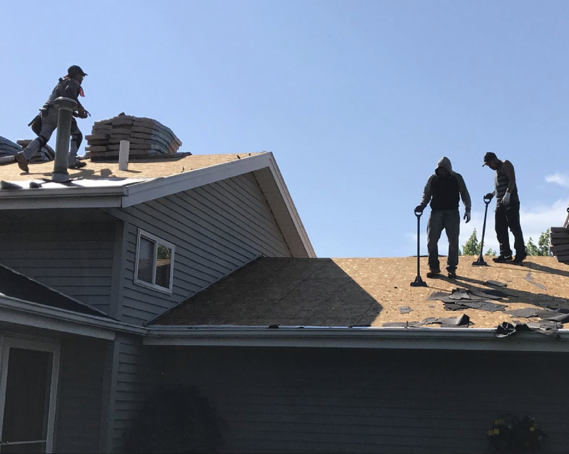 Storm damage repair project